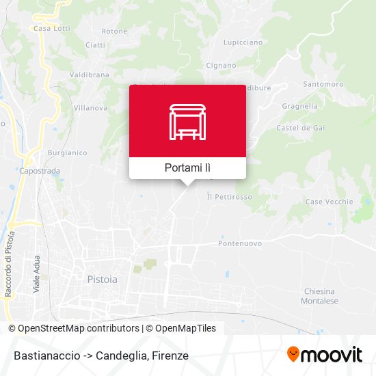 Mappa Bastianaccio -> Candeglia