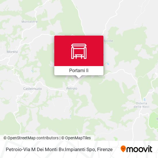Mappa Petroio-Via M Dei Monti Bv.Impiannti Spo