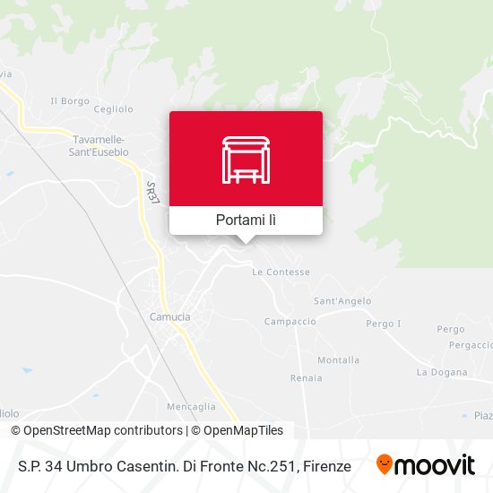 Mappa S.P. 34 Umbro Casentin. Di Fronte Nc.251