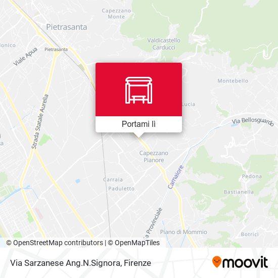 Mappa Via Sarzanese Ang.N.Signora