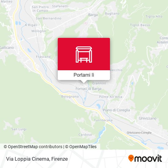 Mappa Via Loppia Cinema