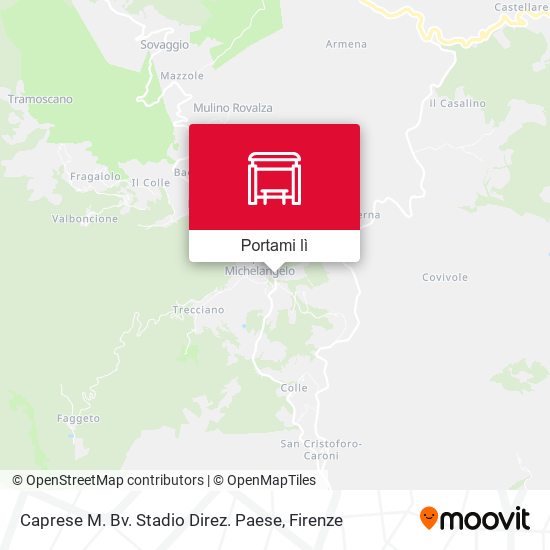 Mappa Caprese M. Bv. Stadio Direz. Paese
