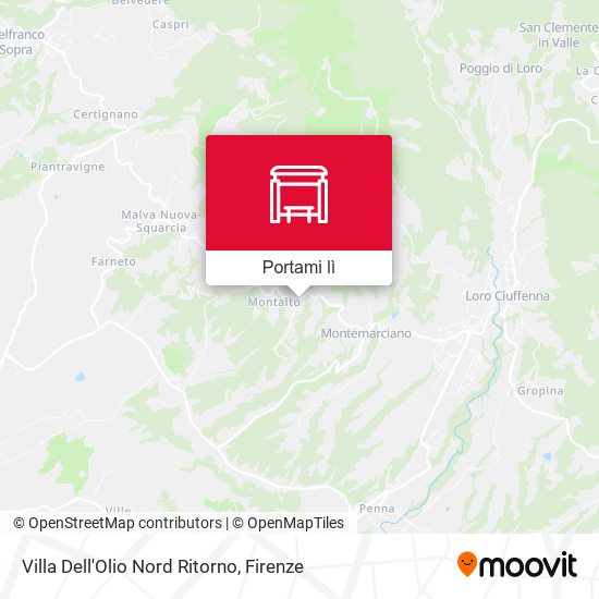 Mappa Villa Dell'Olio Nord Ritorno