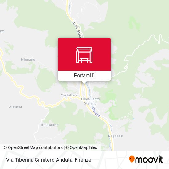 Mappa Via Tiberina Cimitero Andata