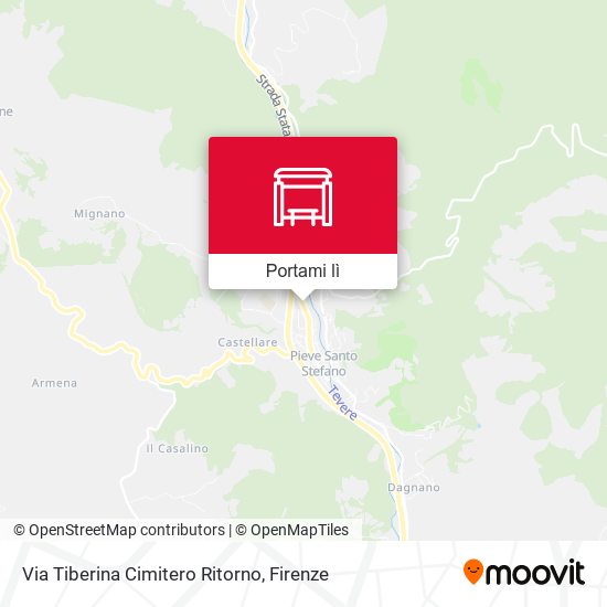 Mappa Via Tiberina Cimitero Ritorno