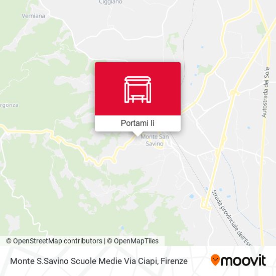 Mappa Monte S.Savino Scuole Medie Via Ciapi