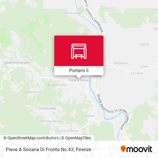 Mappa Pieve A Socana Di Fronte Nc.43