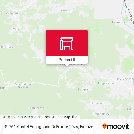 Mappa S.P.61 Castel Focognano Di Fronte 10 / A