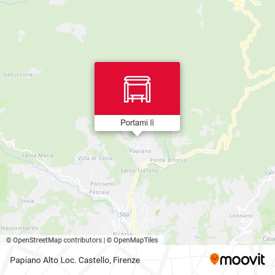 Mappa Papiano Alto Loc. Castello