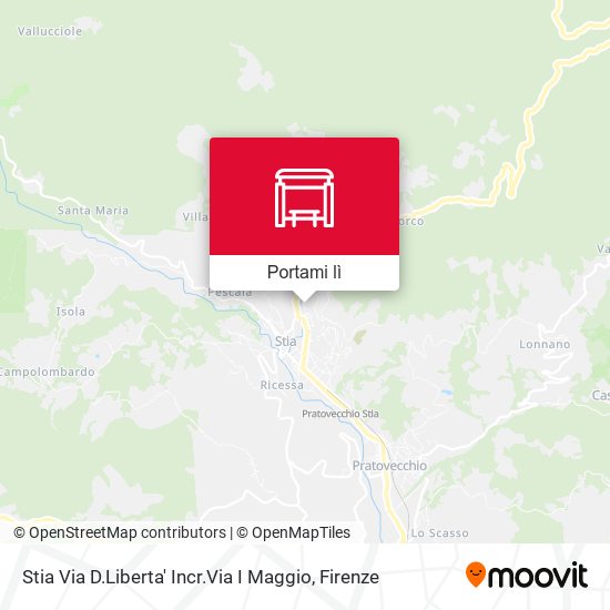 Mappa Stia Via D.Liberta' Incr.Via I Maggio