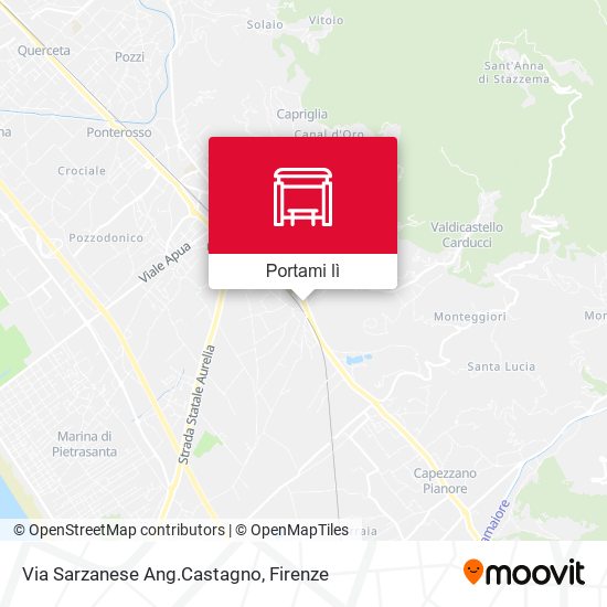 Mappa Via Sarzanese Ang.Castagno