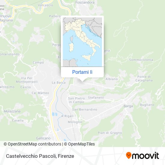 Mappa Castelvecchio Pascoli