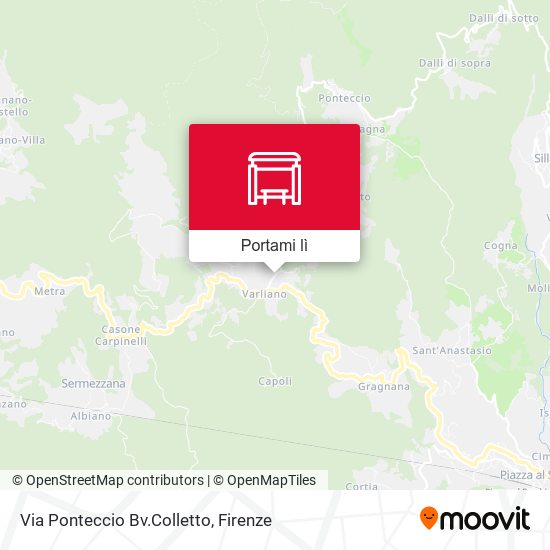 Mappa Via Ponteccio Bv.Colletto