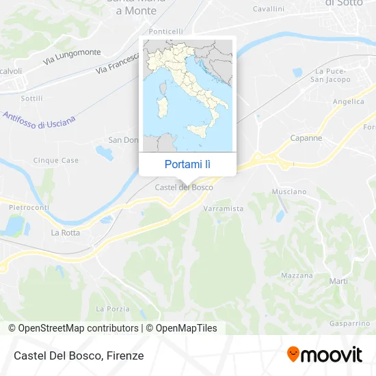 Mappa Castel Del Bosco