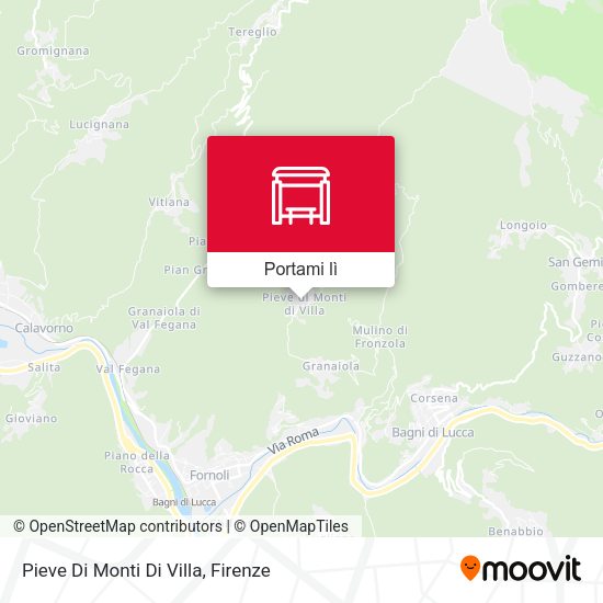 Mappa Pieve Di Monti Di Villa