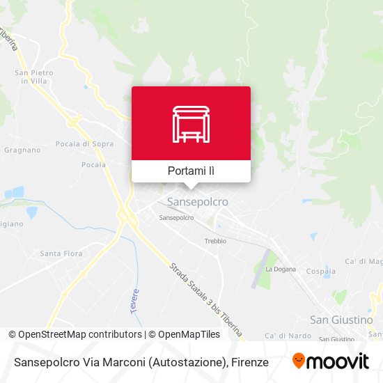 Mappa Sansepolcro Via Marconi (Autostazione)