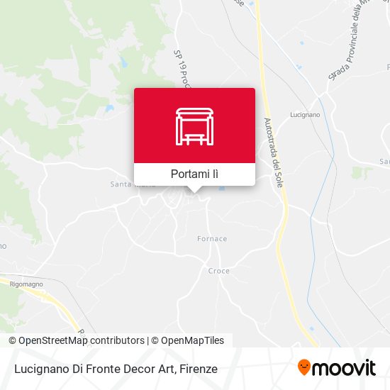 Mappa Lucignano Di Fronte Decor Art