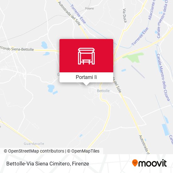 Mappa Bettolle-Via Siena Cimitero