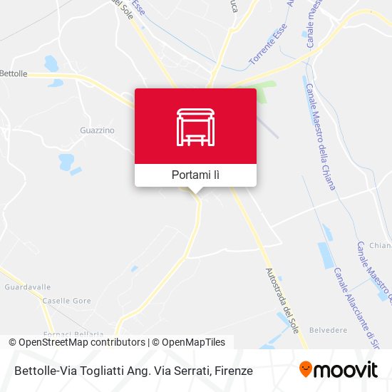 Mappa Bettolle-Via Togliatti Ang. Via Serrati