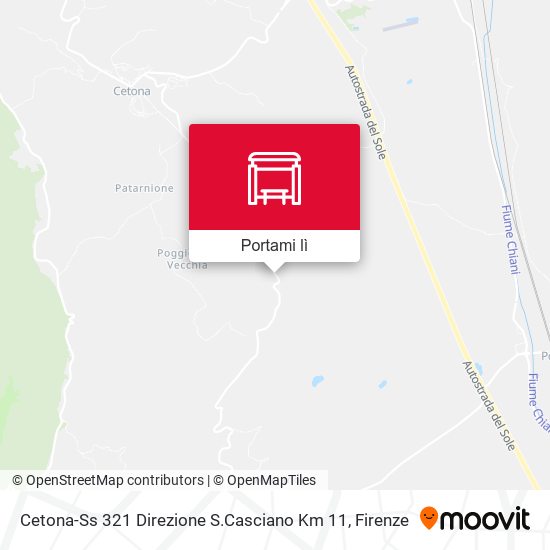 Mappa Cetona-Ss 321 Direzione S.Casciano Km 11