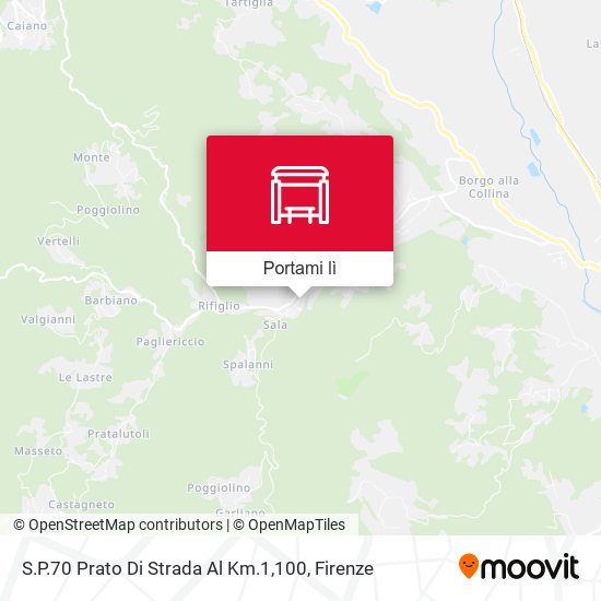 Mappa S.P.70 Prato Di Strada Al Km.1,100