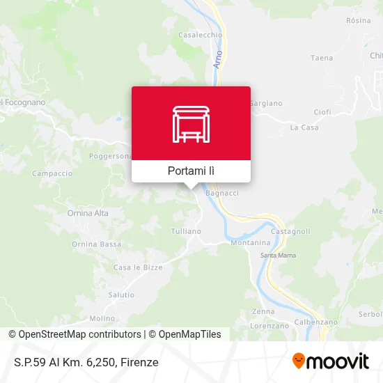 Mappa S.P.59 Al Km. 6,250