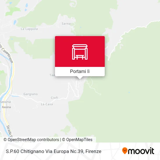 Mappa S.P.60 Chitignano Via Europa Nc.39