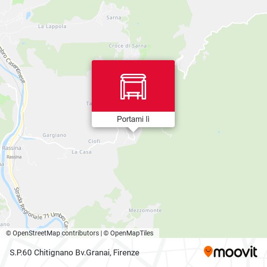 Mappa S.P.60 Chitignano Bv.Granai