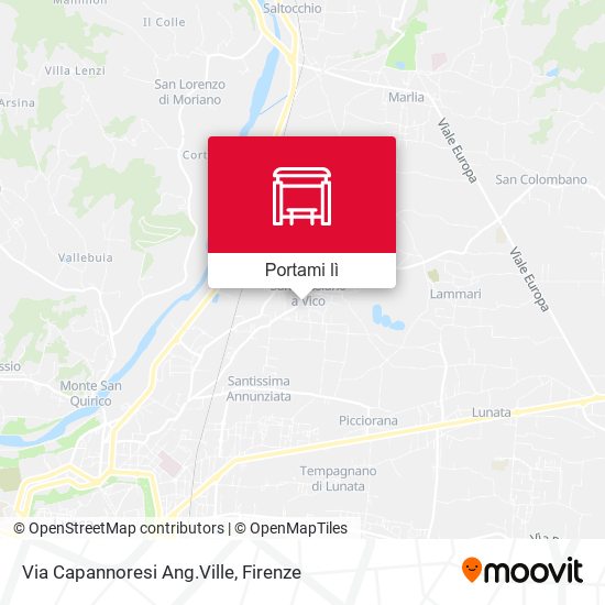 Mappa Via Capannoresi Ang.Ville