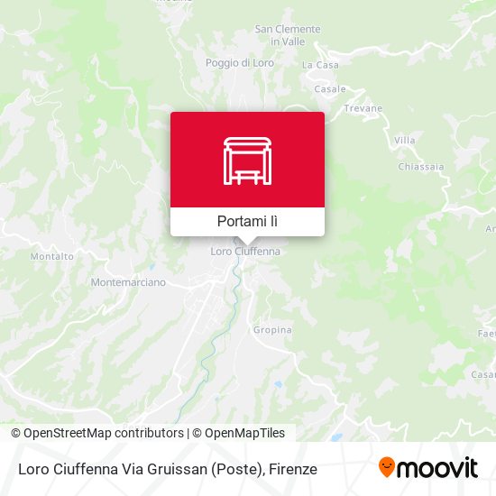 Mappa Loro Ciuffenna Via Gruissan (Poste)