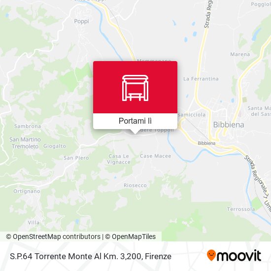 Mappa S.P.64 Torrente Monte Al Km. 3,200