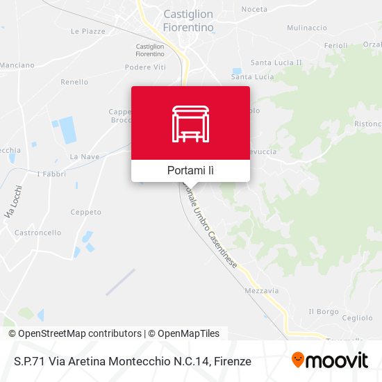 Mappa S.P.71 Via Aretina Montecchio N.C.14