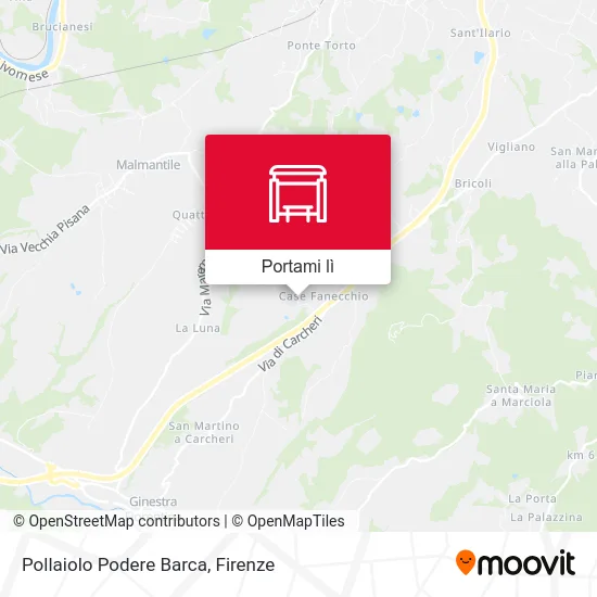 Mappa Pollaiolo Podere Barca