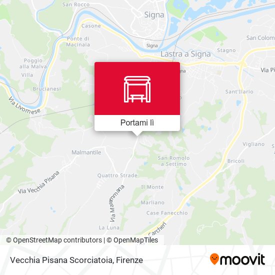 Mappa Vecchia Pisana Scorciatoia