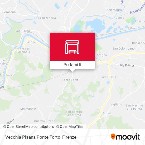 Mappa Vecchia Pisana Ponte Torto