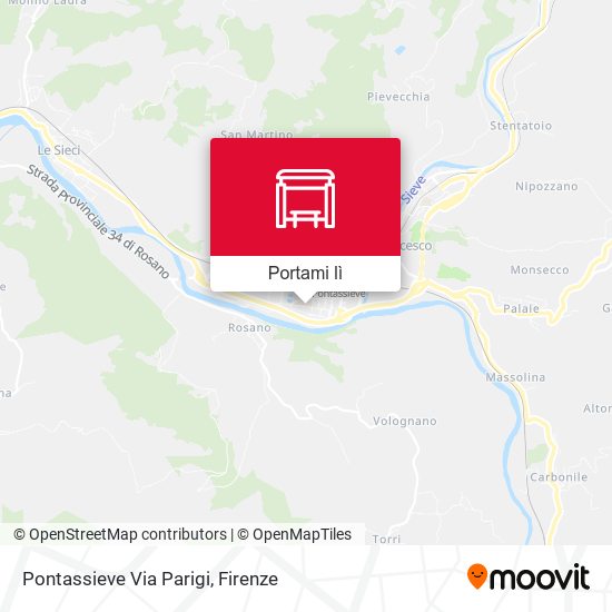Mappa Pontassieve Via Parigi