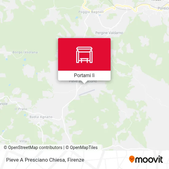 Mappa Pieve A Presciano Chiesa