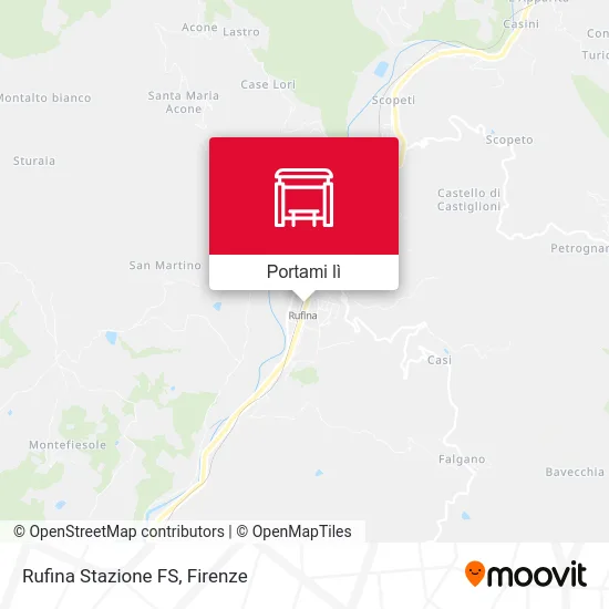 Mappa Rufina Stazione FS