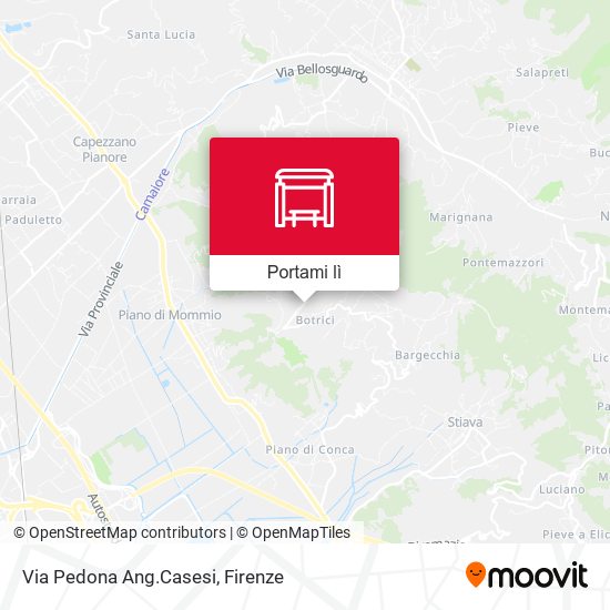 Mappa Via Pedona Ang.Casesi