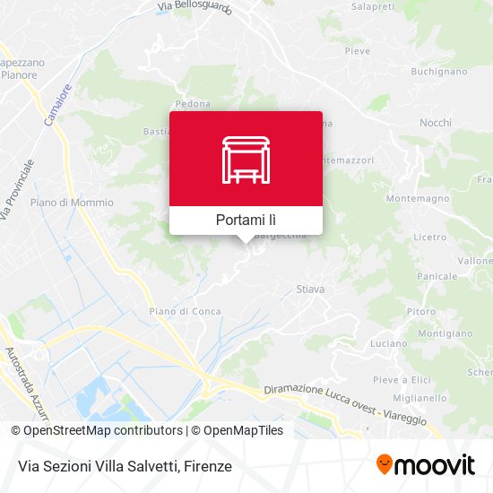 Mappa Via Sezioni Villa Salvetti
