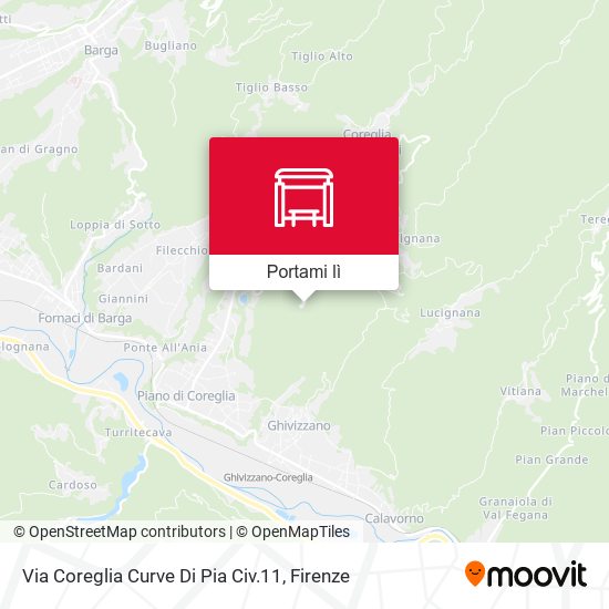 Mappa Via Coreglia Curve Di Pia Civ.11