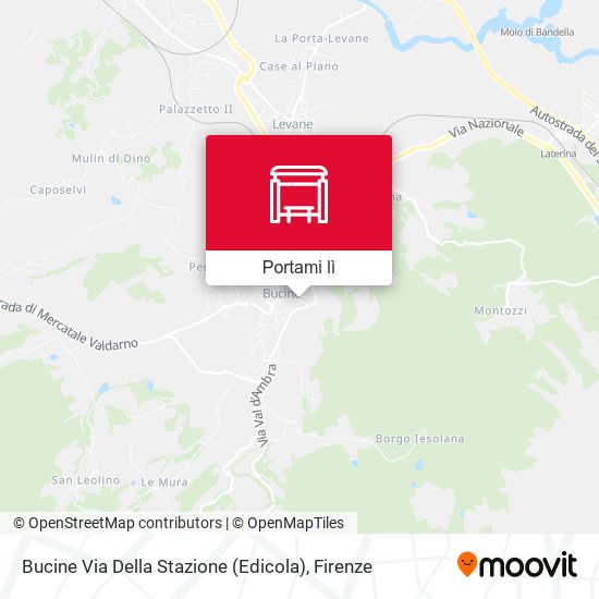 Mappa Bucine Via Della Stazione (Edicola)