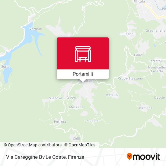 Mappa Via Careggine Bv.Le Coste