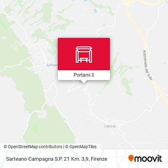 Mappa Sarteano-Campagna S.P. 21 Km. 3,9