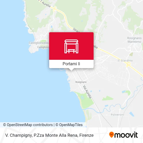 Mappa V. Champigny,  P.Zza Monte Alla Rena