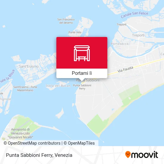 Mappa Punta Sabbioni Ferry