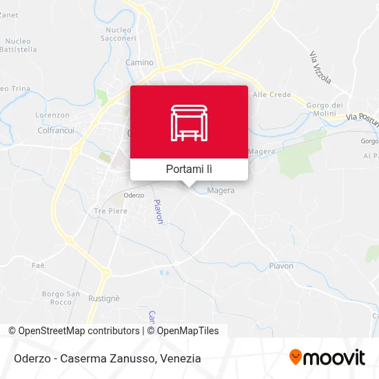 Mappa Oderzo - Caserma Zanusso