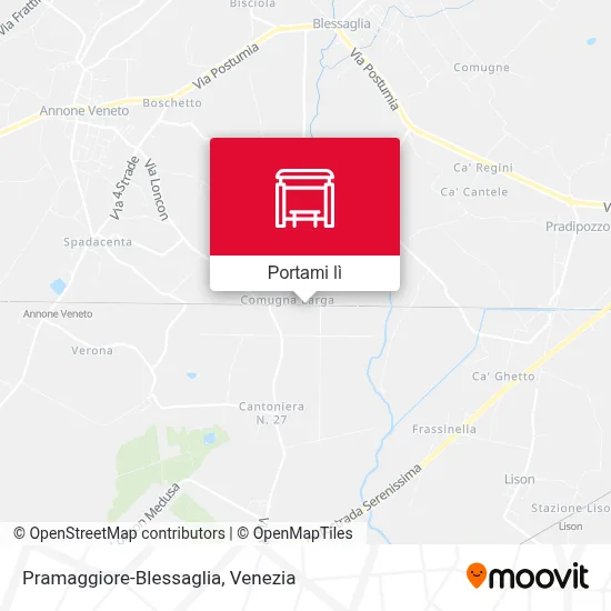 Mappa Pramaggiore-Blessaglia