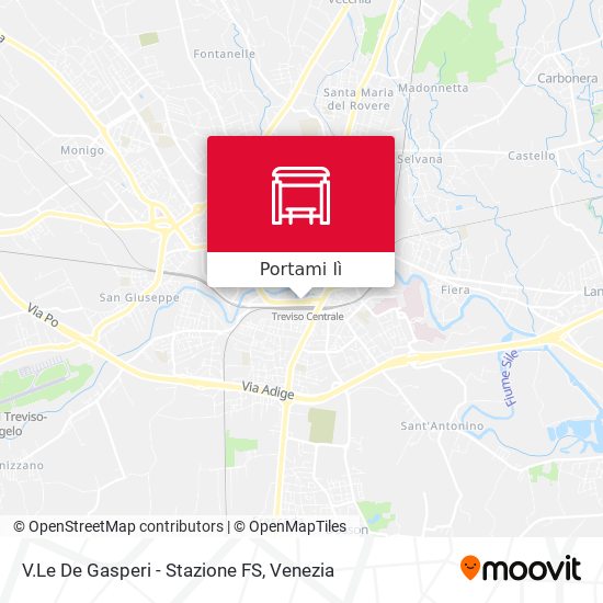 Mappa V.Le De Gasperi - Stazione FS