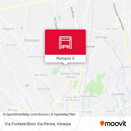 Mappa Via Fontane-Bivio Via Perine